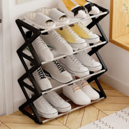 ZAPATERA DE 4 NIVELES + GRATIS Funda para Zapatos de Silicona Antideslizante e Impermeable