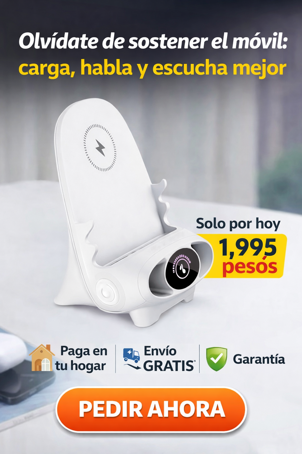 Tu móvil siempre cargado, visible y con sonido potente