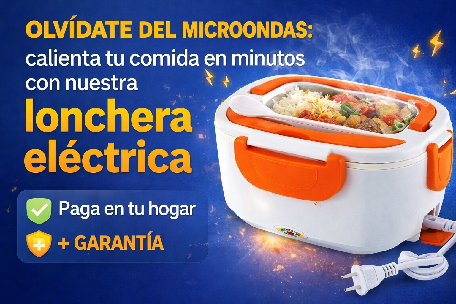 Tu comida caliente, estés donde estés con nuestra lonchera eléctrica