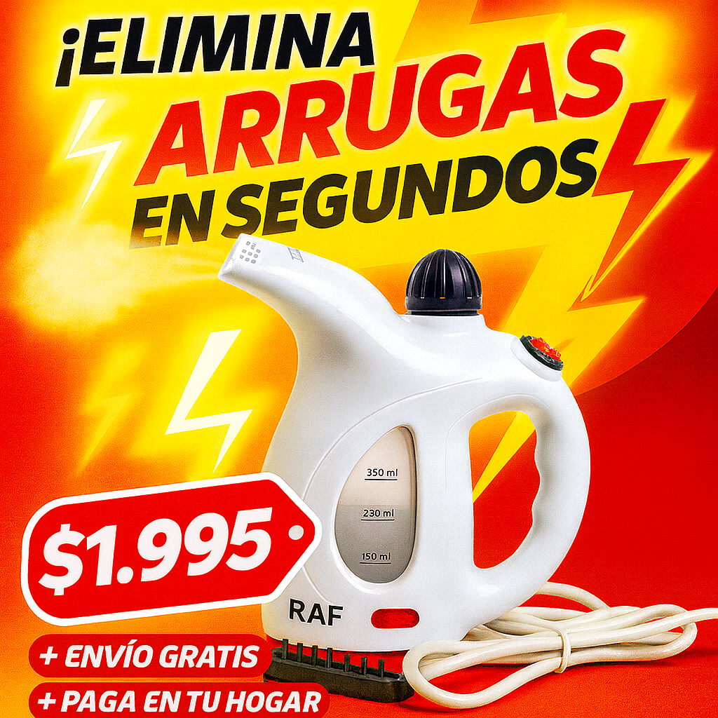 🔥 MINI PLANCHA A VAPOR RAF — ¡Elimina Arrugas en Segundos! (Últimas unidades)