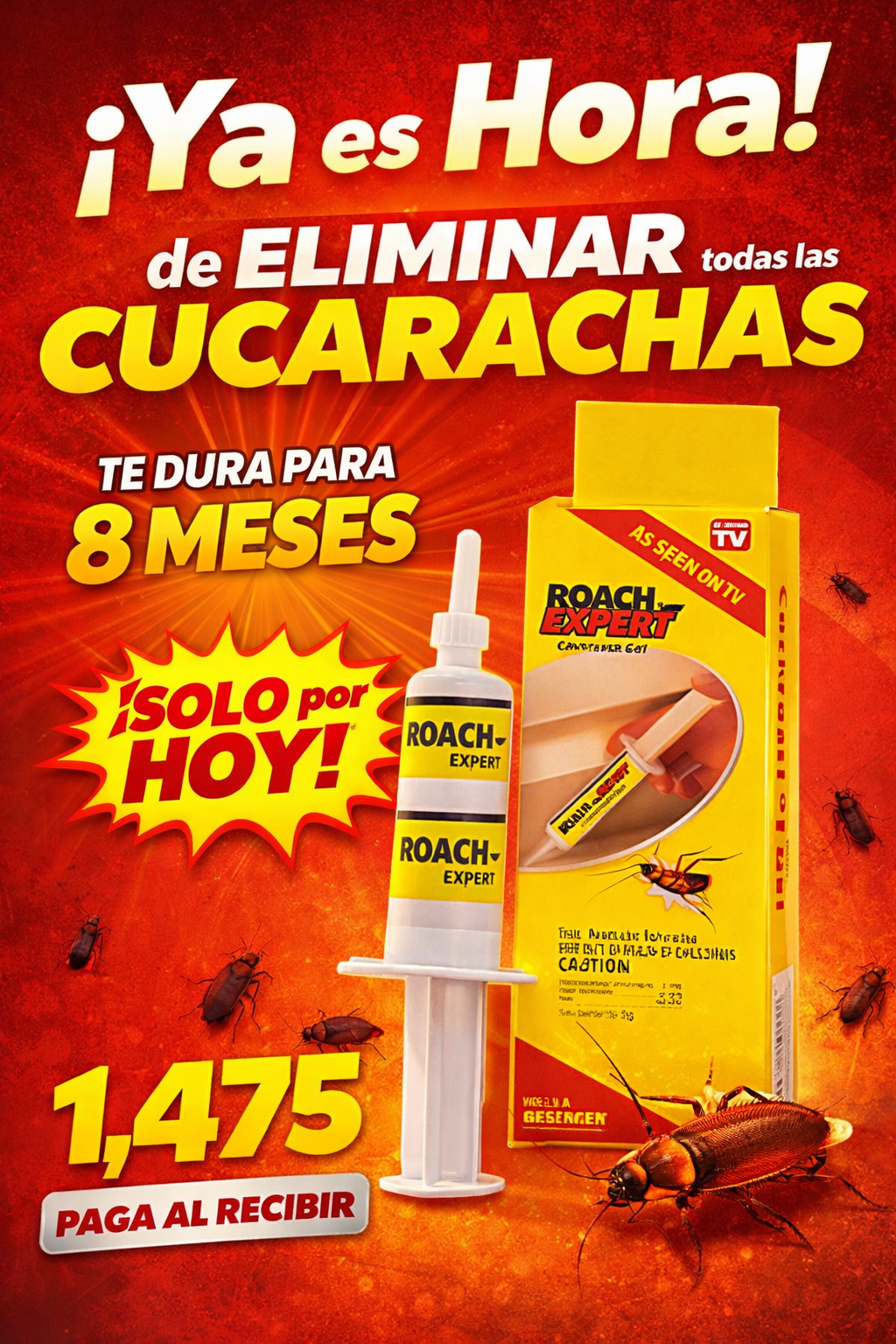 Elimina TODAS las cucarachas desde la primera aplicación (Copia)