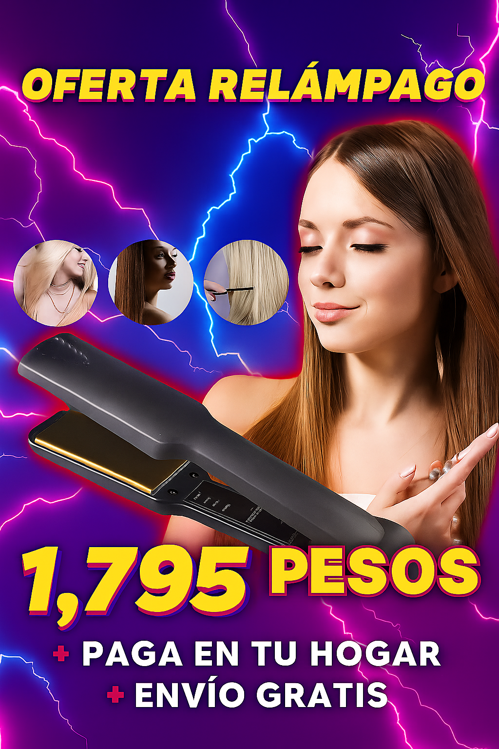 🔥Plancha Love Nova – Cabello Liso y Brillante en Minutos🔥