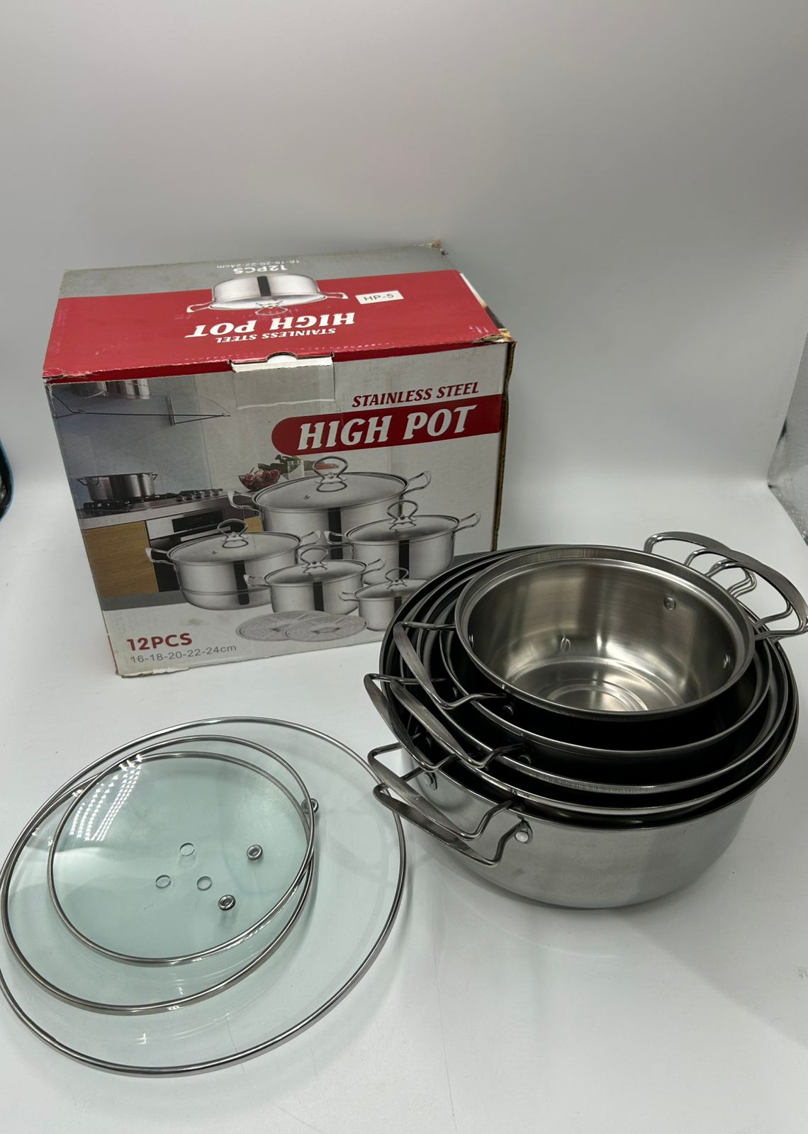 Equipa tu cocina con el Set de Ollas de Acero Inoxidable 12 Piezas