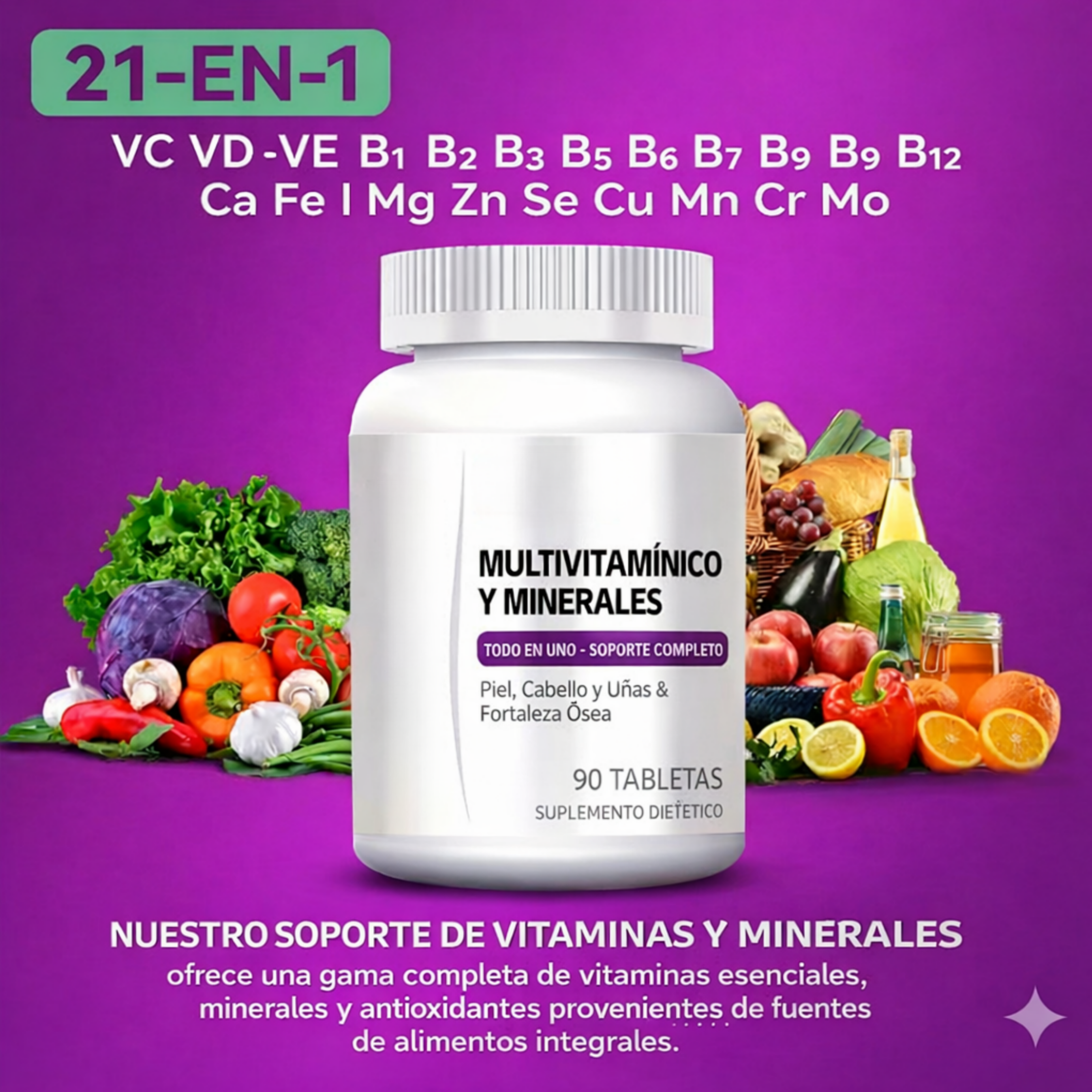 La Fórmula Completa de 21 Ingredientes para Energía, Defensas y Enfoque | ¡Últimas Unidades! LLeva 2 Frascos por